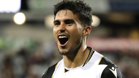 Sydney (Australia), 12/03/2022.- (FILE) - Captain Ulises Alejandro Dávila Plascencia of the Bulls celebrates scoring a goal during an A-League match between Macarthur FC and the Western Sydney Wanderers at Campbelltown Stadium in Campbelltown, Australia, 12 March 2022 (issued 17 May 2024). According to New South Wales Police statements, an investigation by the Organized Crime Squad Gaming Unit led to the arrest of Davila over allegations of manupulating yellow cards for gambling purposes during soccer matches. EFE/EPA/Jeremy Ng AUSTRALIA AND NEW ZEALAND OUT