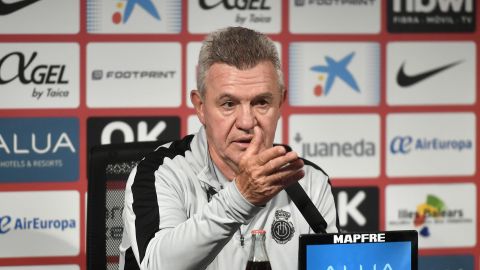 PALMA DE MALLORCA, 25/05/2024.-El técnico mexicano Javier Aguirre, da su última rueda de prensa este sábado como técnico del RCD MallorcaEFE/ Miquel A. Borràs