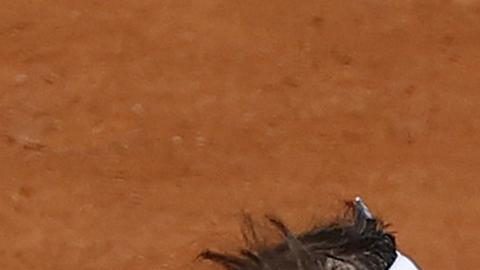 París (Francia), 24/05/2024.- El español Rafael Nadal durante una sesión de entrenamiento en la cancha Philippe Chatrier en Roland Garros en París, Francia, este viernes.-EFE/ Yoan Valat