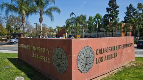 File - In this April 25, 2019, file photo, is the California State University, Los Angeles campus. The state auditor says California State University kept $1.5 billion in discretionary reserves while raising tuition at its 23 campuses and lobbying the Legislature for more funds. California State auditor Elaine Howle says in a report released Thursday, June 20, 2019, that CSU put the money, which came primarily from student tuition, in outside accounts rather than in the state Treasury. (AP Photo/Damian Dovarganes, File)