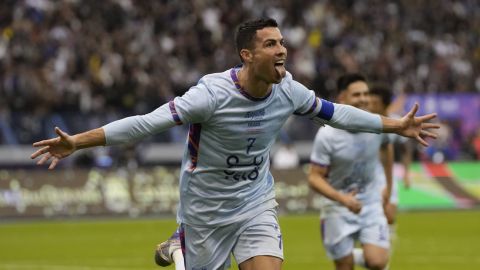 Cristiano Ronaldo celebra un gol con el Al Nassr.