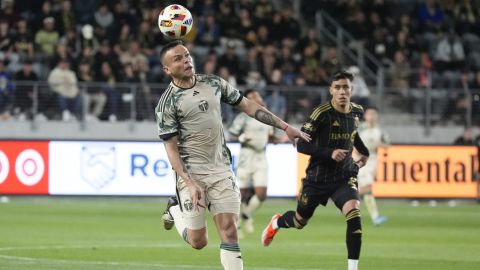 Jonathan Rodríguez con la camiseta de Portland Timbers.