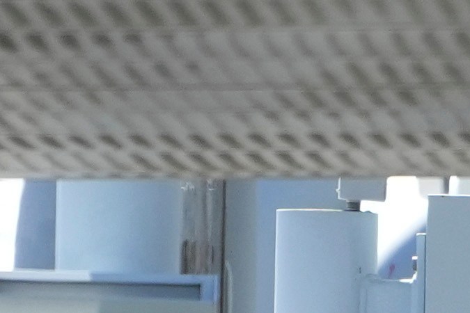 A Metro light rail train returns to service in Los Angeles, Tuesday, April 30, 2024. Officials say multiple people were hurt, and a few seriously, when a Metro light rail train and a University of Southern California shuttle bus collided in downtown Los Angeles. (AP Photo/Damian Dovarganes)