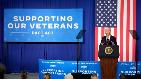 El presidente Biden destacó el aumento de apoyo a los veteranos.