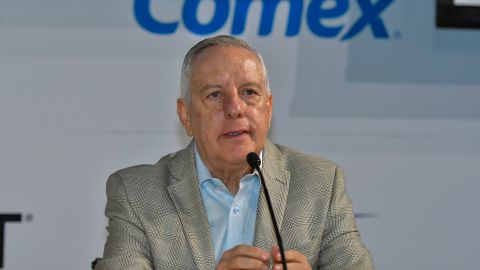 Toluca, Estado de México, 13 de junio de 2022. Arturo Brizio, durante una conferencia de prensa para anunciar que deja el cargo de presidente de la Comisión de Árbitros de la FMF, celebrada en la Federación Mexicana de Futbol. Foto: Imago7/ Arturo Hernández