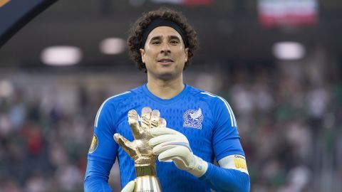 Inglewood, California, Estados Unidos, 16 de julio de 2023. Guillermo Ochoa, durante el partido de la Final de la Copa Oro de la CONCACAF 2023, entre la Selección Nacional de México y la selección de Panamá, celebrado en el SoFi Stadium. Foto: Imago7/ Etzel Espinosa