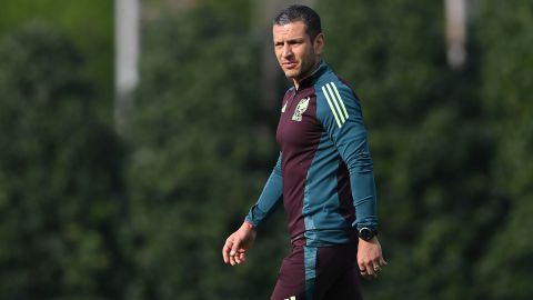 El seleccionador mexicano Jaime Lozano durante una sesión de entrenamiento en las instalaciones del Centro de Alto Rendimiento de la FMF.