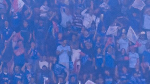 Ciudad de México a 23 de de mayo de 2024. Protocolo, durante el partido de ida de la final del torneo Clausura 2024 de la Liga BBVA MX, entre la Máquina Celeste del Cruz Azul y las Águilas del América, realizado en el estadio Ciudad de los Deportes. Foto: Imago7 / Diego Padilla