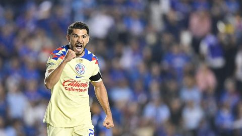 Ciudad de México a 23 de de mayo de 2024. Henry Martín durante el partido de ida de la final del torneo Clausura 2024 de la Liga BBVA MX, entre la Máquina Celeste del Cruz Azul y las Águilas del América, realizado en el estadio Ciudad de los Deportes. Foto: Imago7/ Etzel Espinosa