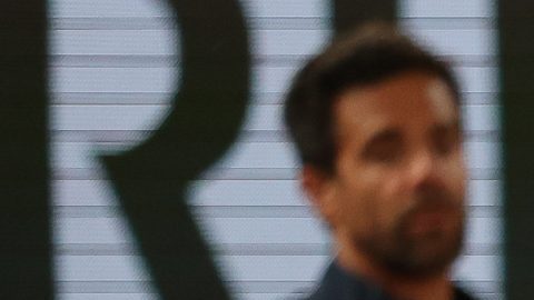 Rafael Nadal durante su primer entrenamiento en París, a 6 días de Roland Garros.