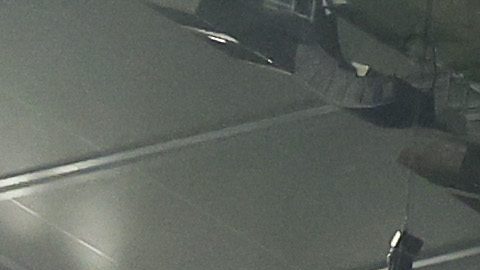 Momento en el que aparece la imagen de Menotti en la pantalla del santiago Bernabéu.