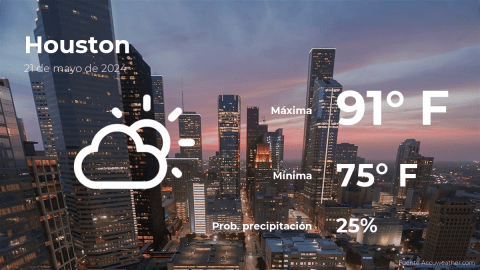 Conoce el clima de hoy en Houston