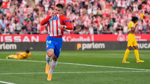 El delantero Portu fue la gran figura del Girona este sábado ante el FC Barcelona al anotar dos goles y dar una asistencia.