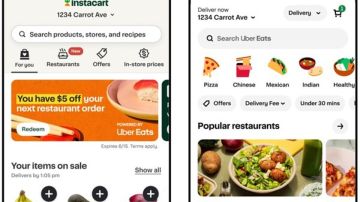 Instacart y Uber Eats asociación