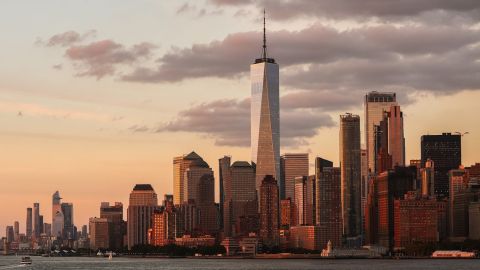 Puesta de sol sobre Manhattan.