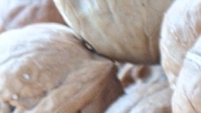 Primer plano de nueces con cáscara.