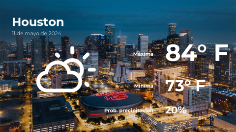 Conoce el clima de hoy en Houston