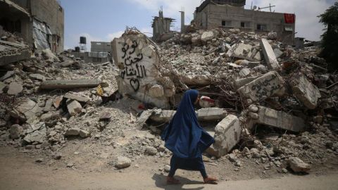 Israel lanzó un ataque el sábado sobre el campo de refugiados de Nuseirat en Gaza.