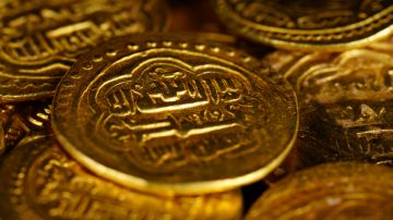 723 Umayyad Gold Dinar, moneda islamica