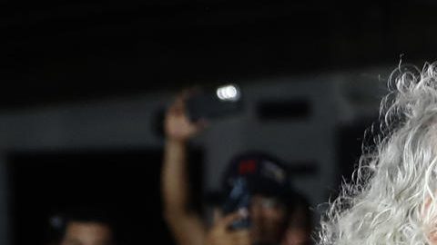 Jorge "Mágico" González durante su homenaje.