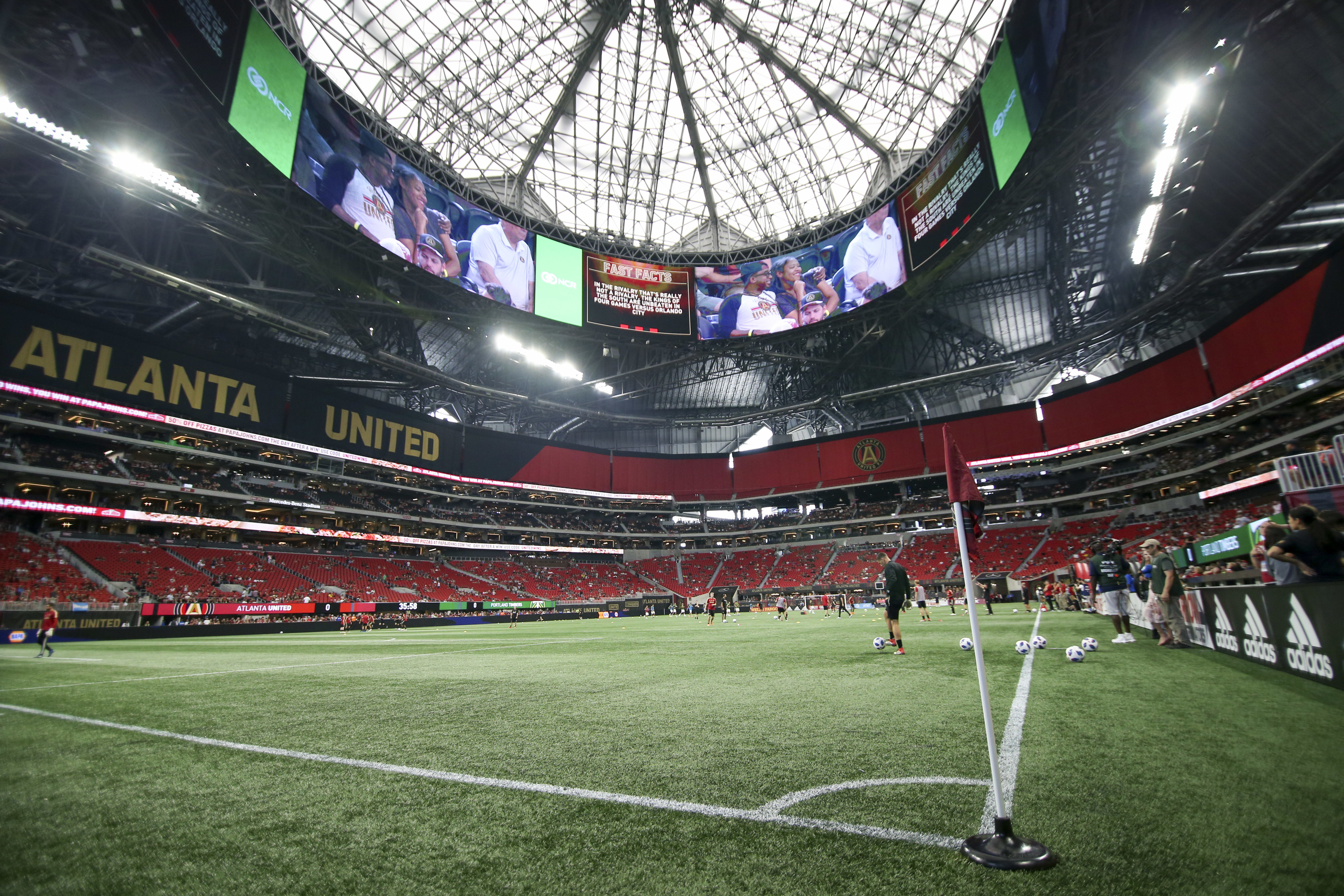 Vista general del Mercedes-Benz Stadium antes de un partido de la MLS. El espectacular escenario ha registrado enormes asistencias en partidos del Atlanta United y así será en esta Copa América.