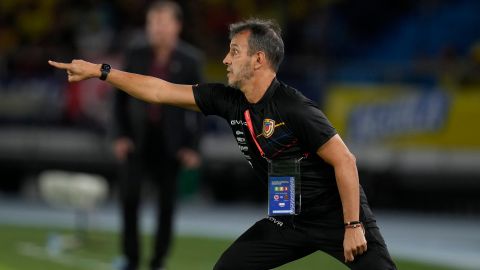 El entrenador Fernando "Bocha" Batista durante un partido de la Vinotinto ante Colombia por las eliminatorias sudamericanas disputado en septiembre.