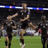 Mexico's Gerardo Arteaga celebrates scoring his side's opening goal against Jamaica during a Copa America Group B soccer match in Houston, Saturday, June 22, 2024. (AP Photo/David J. Phillip)
