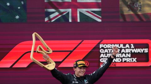 El británico de la escudería Mercedes, George Russell, se subió a lo más alto del podio por segunda vez en su carrera en la F1.