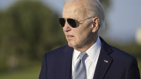 El presidente Biden vino a Los Ángeles a recaudar fondos. (AP Photo/Alex Brandon)