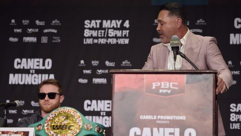 Canelo Álvarez y Óscar de la Hoya