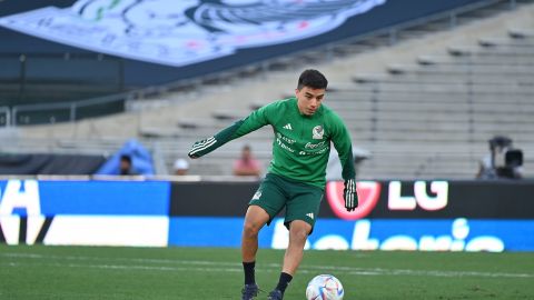 Pasadena, California 23 de Septiembre de 2022. Fernando Beltrán "Nene" durante el entrenamiento de la selección nacional de México en el estadio Rose Bowl, previo al partido de preparación frente a la selección de Perú. Foto/Imago7/ Etzel Espinosa