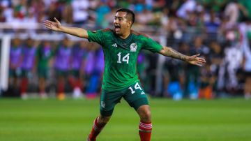 Santa Clara, California, Estados Unidos, 2 de julio de 2023. Erick Sanchez en reclamo, durante el partido de fase de grupos del grupo B de la Copa Oro de la CONCACAF 2023, entre la Selección Nacional de México y la selección de Qatar, celebrado en el Levis Stadium. Foto: Imago7/