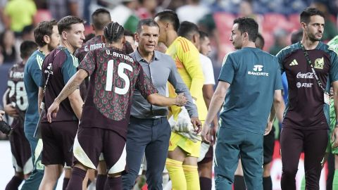 Jaime Lozano tras el partido contra Uruguay.