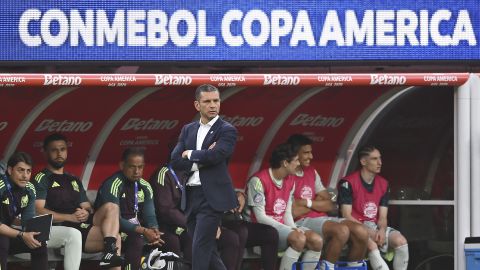 Inglewood, California, Estados Unidos, 26 de junio de 2024. Jaime Lozano, director técnico durante el partido de fase de grupos del Grupo B de la Copa América 2024, entre la Selección de Venezuela y la Selección Nacional de México, celebrado en el SoFi Stadium. Foto: Imago7/ Etzel Espinosa