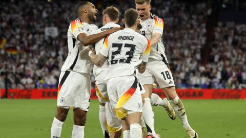 Los jugadores de la Selección de Alemania celebrando una de sus anotaciones este viernes en el arranque de la Eurocopa 2024.