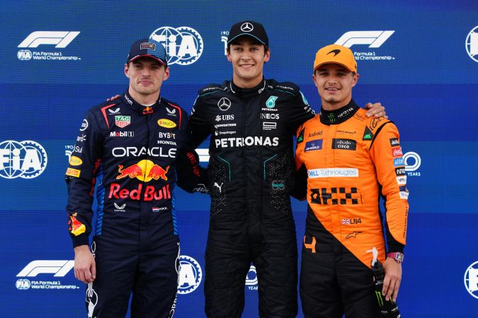 George Russel, Max Verstappen y Lando Norris, partirán en los tres primeros puestos del Gran Premio de Canadá de este domingo.