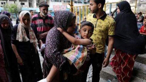 La escuela de Al Sardi es parte de un campamento de refugiados en Gaza.