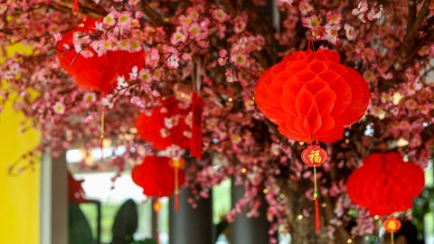 Los colores rojos simbolizan suerte para la astrología china.