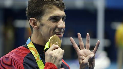 United States' Michael Phelps celebrates winning the gold medal in the men's 200-meter individual medley during the swimming competitions at the 2016 Summer Olympics, Thursday, Aug. 11, 2016, in Rio de Janeiro, Brazil. (AP Photo/Matt Slocum)