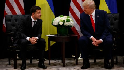 El presidente Donald Trump se reunió con el presidente ucraniano Volodimir Zelensky el 25 de septiembre de 2019 en Nueva York.