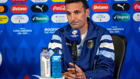 Lionel Scaloni en la rueda de prensa tras la victoria de Argentina ante Ecuador en los cuartos de final de la Copa América 2024.