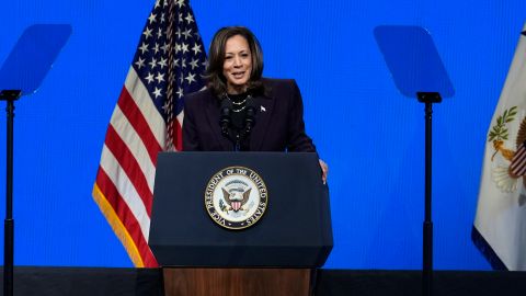 Vice President Kamala Harris speaks during the American Federation of Teachers' 88th national convention, Thursday, July 25, 2024, in Houston. (AP Photo/Tony Gutierrez)