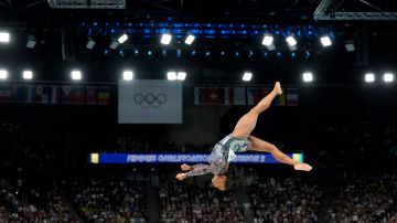 El equipo femenino de gimnasia de Estados Unidos durante su participación en estos Juegos Olímpicos París 2024.