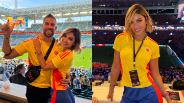 Aleska Génesis y Clovis se muestran muy enamorados en la final de la Copa América