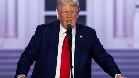 El candidato presidencial republicano y expresidente Donald Trump durante su discurso en la Convención Nacional Republicana (RNC).