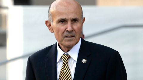 FILE - In this Dec. 19, 2016 file photo, former Los Angeles County Sheriff Lee Baca leaves federal court in Los Angeles. The federal corruption trial of Baca is nearing an end. Closing arguments are scheduled for Monday, March 13, 2017. The 74-year-old Baca is accused of obstructing justice and lying to federal authorities to thwart an FBI investigation into civil rights abuses in the county jails his agency oversaw. (AP Photo/Nick Ut,File)