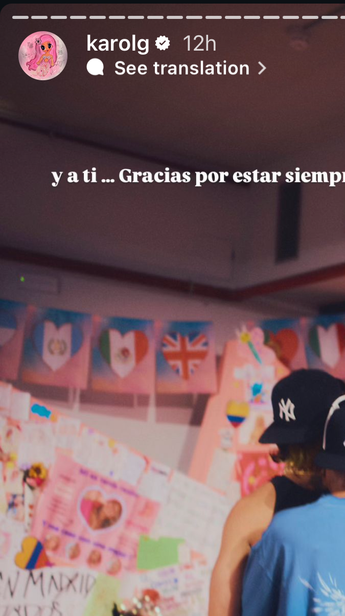 Karol G agradece a Feid en Instagram antes del cierre de gira