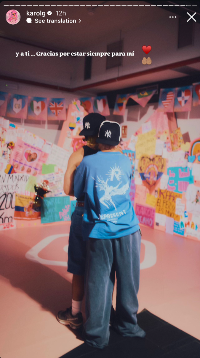 Karol G agradece a Feid en Instagram antes del cierre de gira