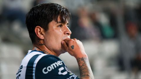 Javier Eduardo López durante un partido de Pachuca.