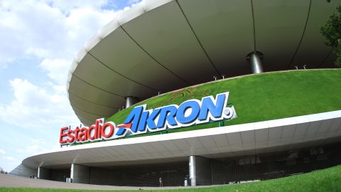 Zapopan, Jalisco, 12 de junio de 2024. Panorámica del estadio, durante un partido amistoso como parte del Camp3onas Tour 2024, entre las Chivas Rayadas del Guadalajara y el FC Barcelona femenil, celebrado en el estadio Akron. Foto: Imago7/ Juan Carlos Cubeyro.